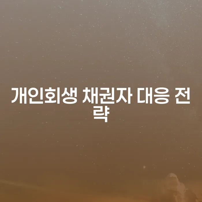 개인회생 채권자 대응 전략, 어떻게 준비할까요?