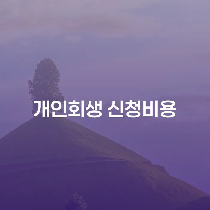 개인회생 신청비용은 얼마나 될까요?