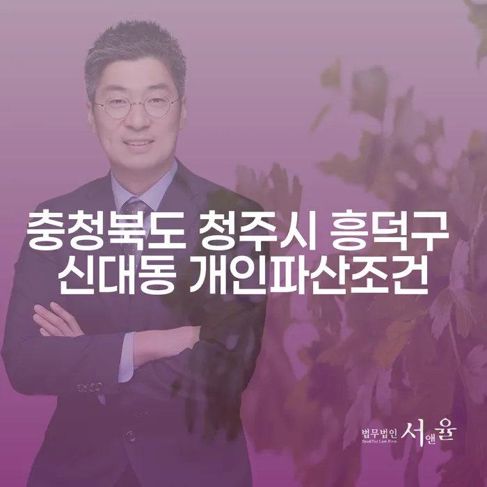 충청북도 청주시 흥덕구 신대동에서 개인파산을 고민하세요?